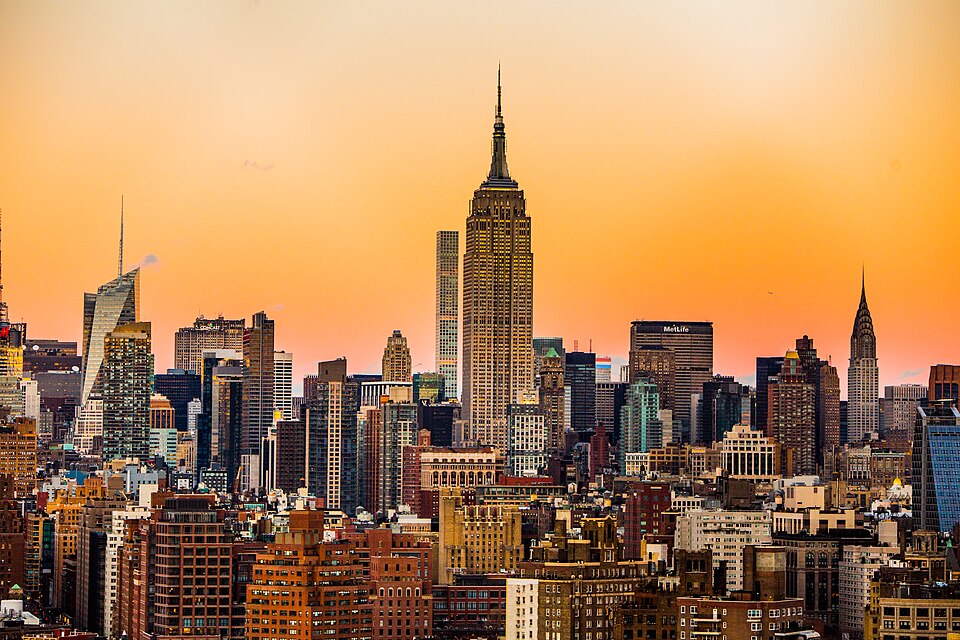 Empire State Building e horizonte de Nova York